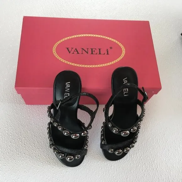 Vaneli Girl's Sandals Tack Black Color Size 4M DM1