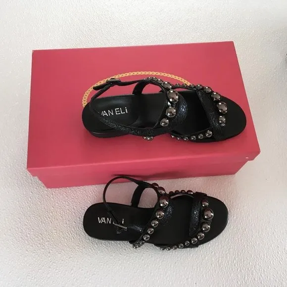 Vaneli Girl's Sandals Tack Black Color Size 4M DM1