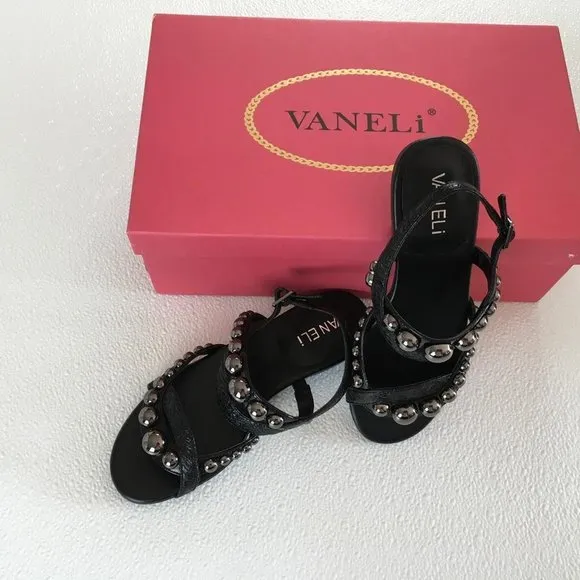 Vaneli Girl's Sandals Tack Black Color Size 4M DM1