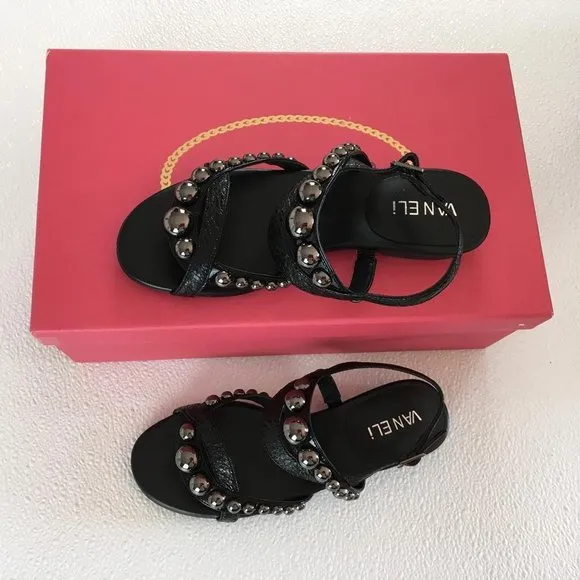 Vaneli Girl's Sandals Tack Black Color Size 4M DM1