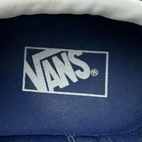 Vans Authentic Heiq Eco Dry Dupon Water Repellent Blue/White Size 10.5 Medium
