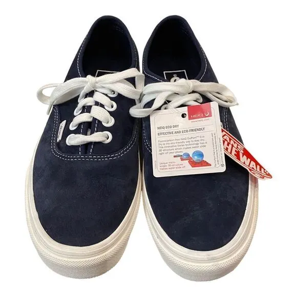 Vans Authentic Heiq Eco Dry Dupont Navy Blue Suede Women's Men's Sneakers NEW