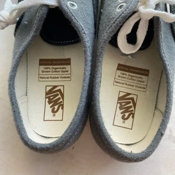 Vans Eco Theory Wool Charcoal Grey Sneakers Size 6.5M/8W