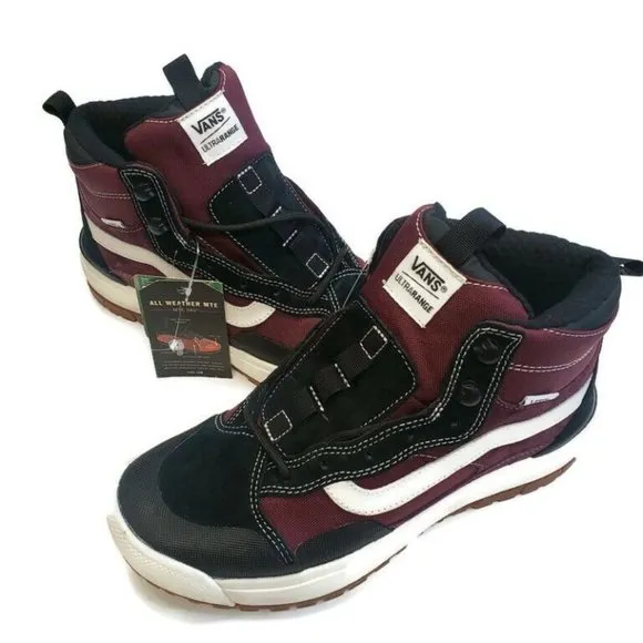 Vans Mens Size 8 Womens 9.5 Ultrarange Exo HI All Weather MTE Sneakers Maroon