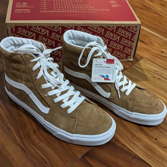 VANS SK8-HI PIG SUEDE ECO DRY SKATE SNEAKERS MENS 9.5 WOMENS 11 NWT ❤️