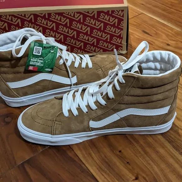 VANS SK8-HI PIG SUEDE ECO DRY SKATE SNEAKERS MENS 9.5 WOMENS 11 NWT ❤️