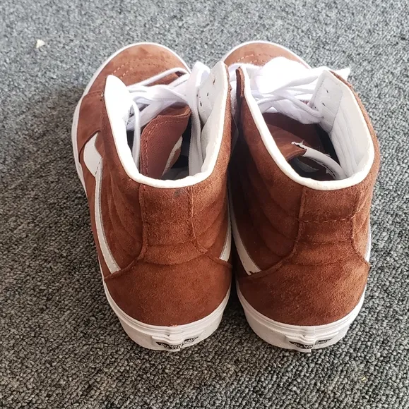 Vans Sk8-Hi Pig Suede Tortoise Shell Brown Sneakers NEW