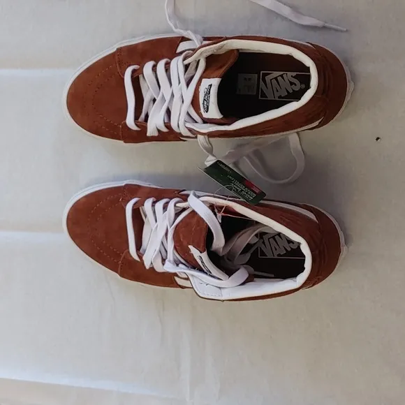 Vans Sk8-Hi Pig Suede Tortoise Shell Brown Sneakers NEW