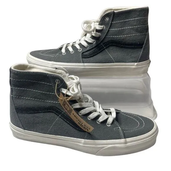 Vans SK8 Hi Tapered Eco Theory Sneakers Skate Shoes Wool Grey Mens Size 12