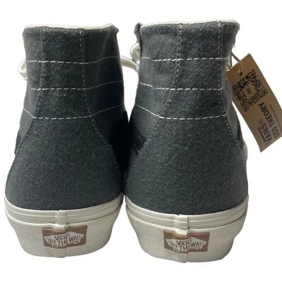 Vans SK8 Hi Tapered Eco Theory Sneakers Skate Shoes Wool Grey Mens Size 12