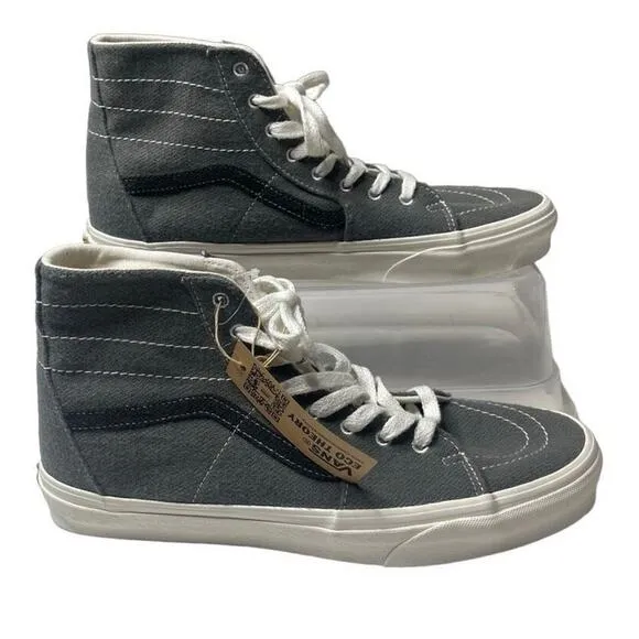 Vans SK8 Hi Tapered Eco Theory Sneakers Skate Shoes Wool Grey Mens Size 12