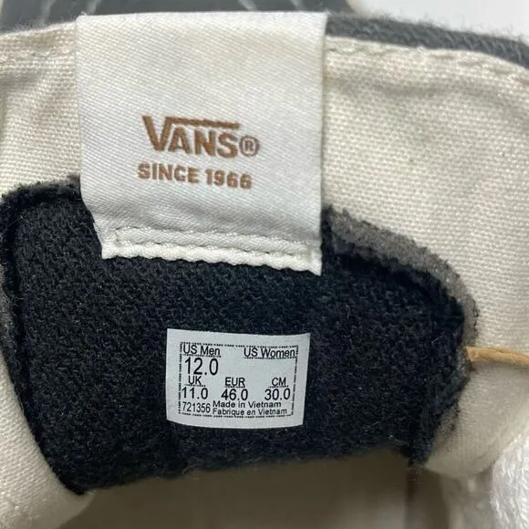 Vans SK8 Hi Tapered Eco Theory Sneakers Skate Shoes Wool Grey Mens Size 12