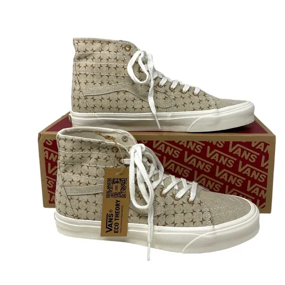 VANS Sk8-Hi Tapered Shoes High Top Canvas Beige Men’s Size Sneakers VN0A5KRUBRO
