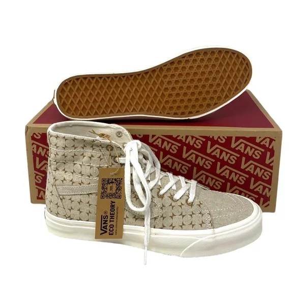 VANS Sk8-Hi Tapered Shoes High Top Canvas Beige Men’s Size Sneakers VN0A5KRUBRO