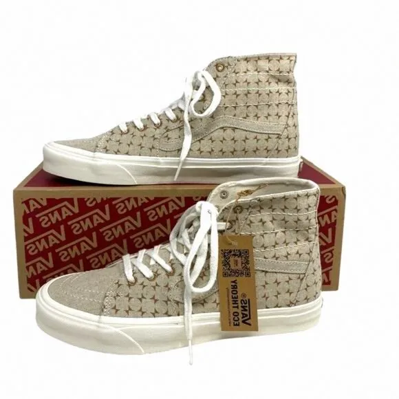 VANS Sk8-Hi Tapered Shoes High Top Canvas Beige VN0A5KRUBRO Sneakers Size Men’s