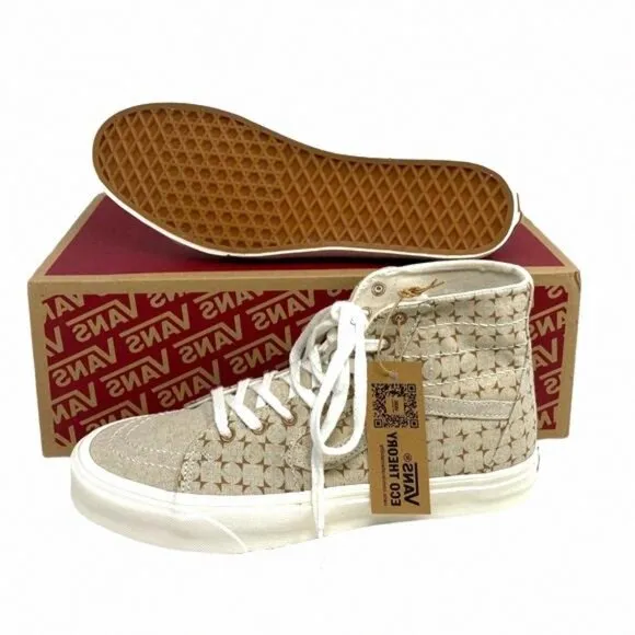 VANS Sk8-Hi Tapered Shoes High Top Canvas Beige VN0A5KRUBRO Sneakers Size Men’s