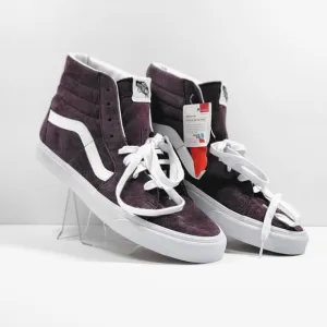 VANS sk8 Hi wine suede sneakers Sz 12 NEW