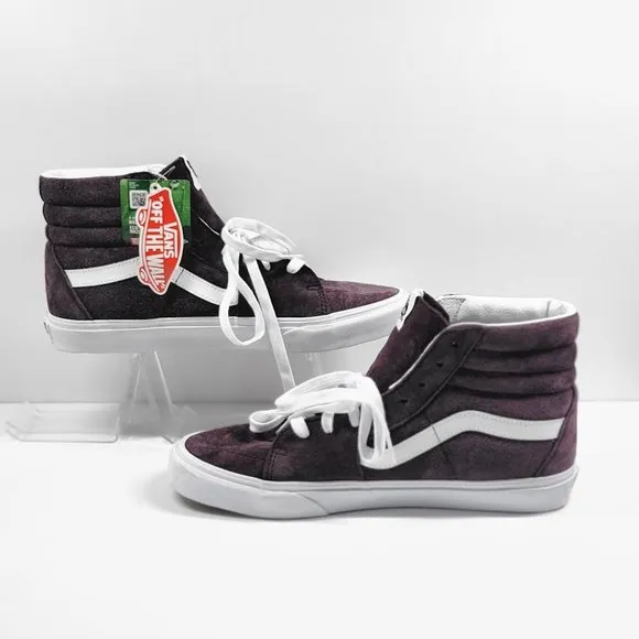 VANS sk8 Hi wine suede sneakers Sz 12 NEW