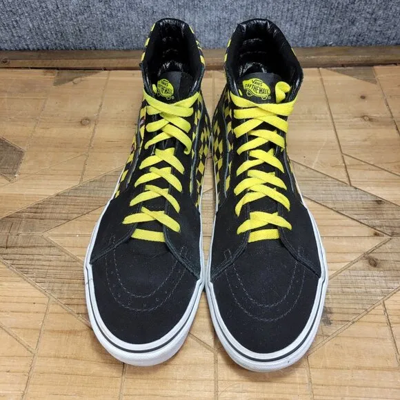 Vans Sk8-Hi x Where's Waldo Sneakers Shoes Men's Size 10.5 Black Yellow Skaters