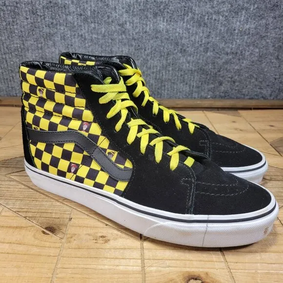 Vans Sk8-Hi x Where's Waldo Sneakers Shoes Men's Size 10.5 Black Yellow Skaters