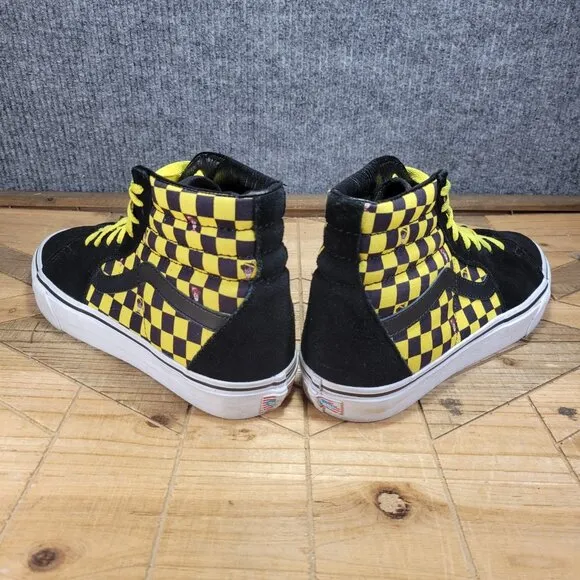 Vans Sk8-Hi x Where's Waldo Sneakers Shoes Men's Size 10.5 Black Yellow Skaters