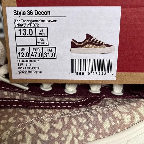 Vans Style 36 DECON Eco Theory Animal Mauve/wme Men’s sneakers