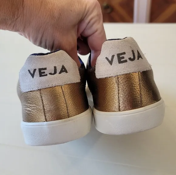 Veja Esplar Low Sneakers in Metallic Bronze
