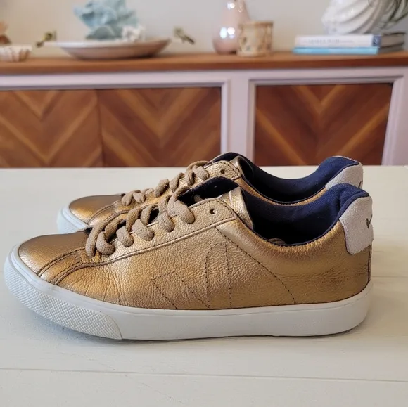 Veja Esplar Low Sneakers in Metallic Bronze