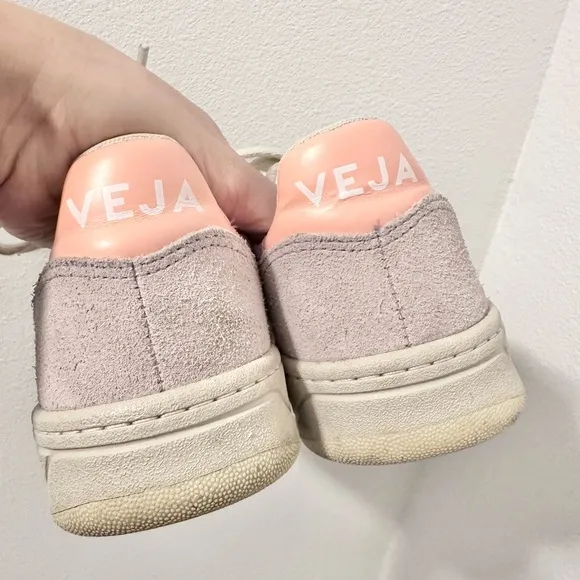 Veja V-10 Suede Colorblock Sneakers Multicolored Lavender Size 5