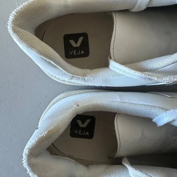 VEJA V-12 Leather Sneakers | Extra White/White Mens Size 11.5 Lace Up Trainers