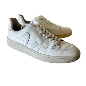 VEJA V-12 Leather Sneakers | Extra White/White Mens Size 11.5 Lace Up Trainers
