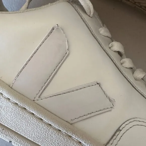 VEJA V-12 Leather Sneakers | Extra White/White Mens Size 11.5 Lace Up Trainers