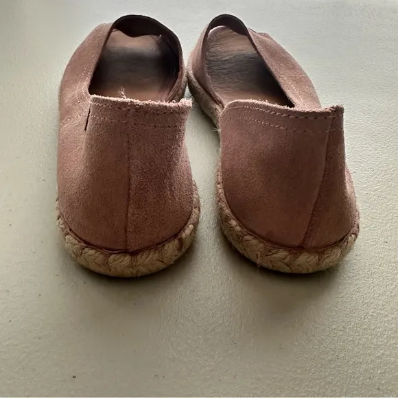VERBENA ‘Cruz’ Suede d’Orsay Peep-Toe Espadrille Flats Women’s Size EU 37