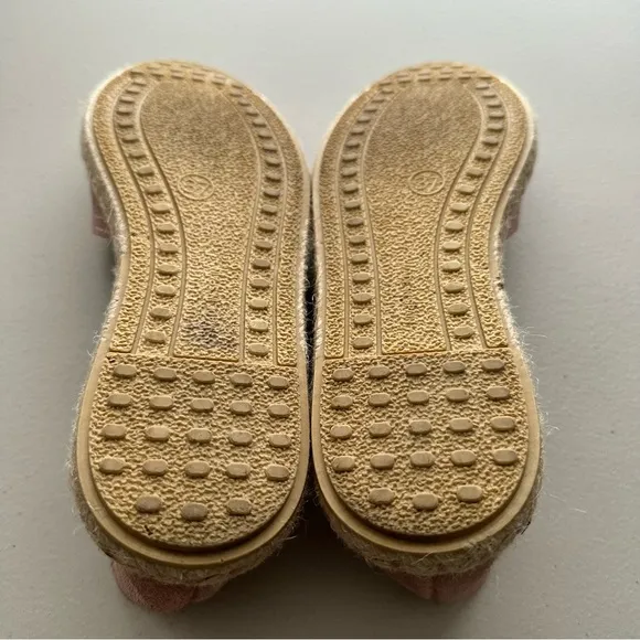 VERBENA ‘Cruz’ Suede d’Orsay Peep-Toe Espadrille Flats Women’s Size EU 37