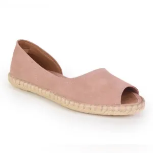 VERBENA ‘Cruz’ Suede d’Orsay Peep-Toe Espadrille Flats Women’s Size EU 37