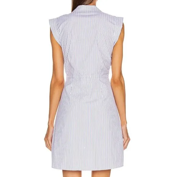 Veronica Beard Ferris Stripe Ruched Shirtdress – Size 6​