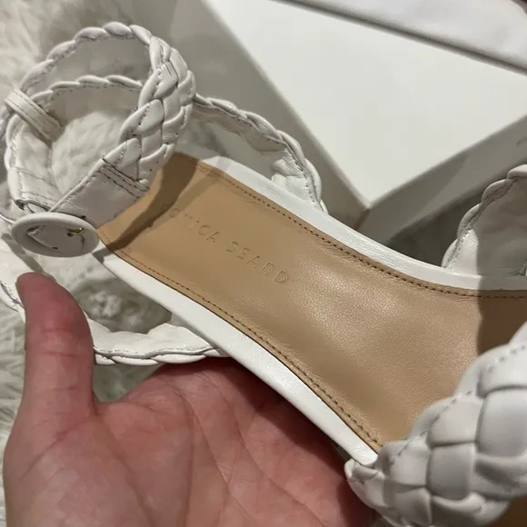 Veronica Beard Gael Braided Ankle-Strap Platform Sandals - size 9.5 - NIB