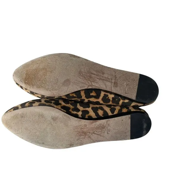 Veronica Beard Griffin Leopard-Print Canvas Loafers Women’s Size 8.5 M