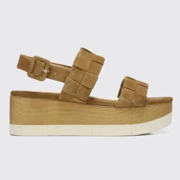 Veronica Beard Wendi Platform Woven Suede Sandals Women's Size 11