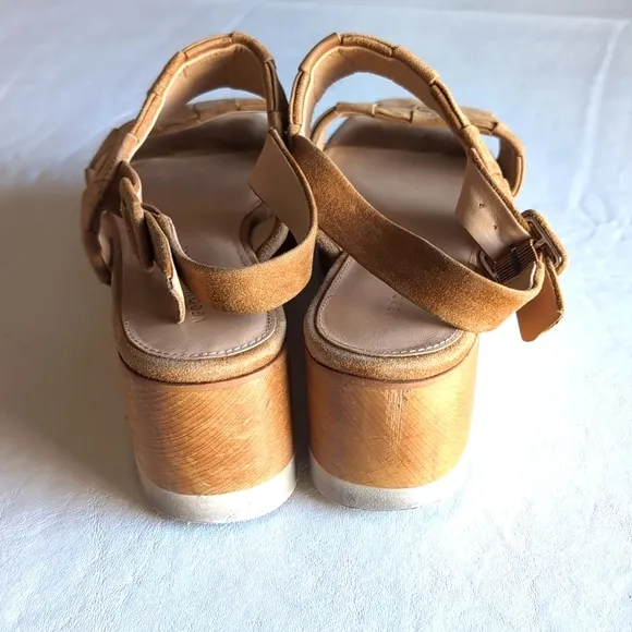 Veronica Beard Wendi Platform Woven Suede Sandals Women's Size 11