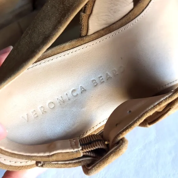 Veronica Beard Wendi Platform Woven Suede Sandals Women's Size 11
