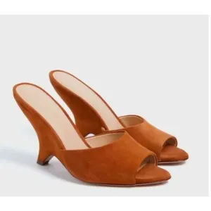 Veronica Beard Women's Mila Sculpture Suede Sculpture Sandals NWT 498 7.5