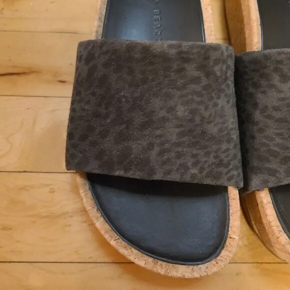 Veronica Beard Dresdyn Slides Black Animal Print