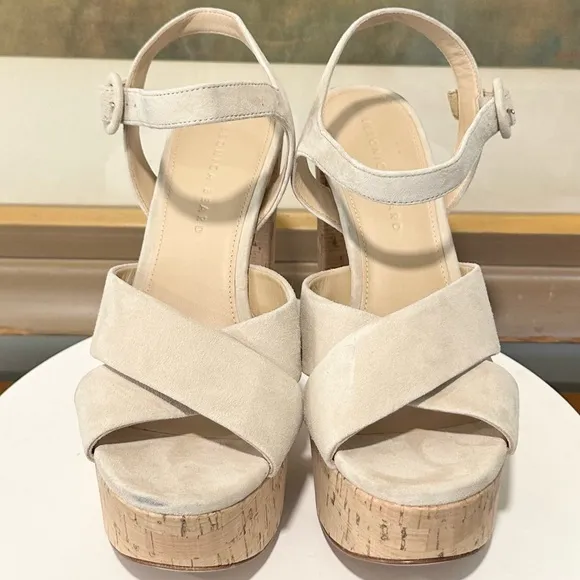 🌹VERONICA BEARD🌹Lucille Cork Suede Platform Sandal Size: 9M