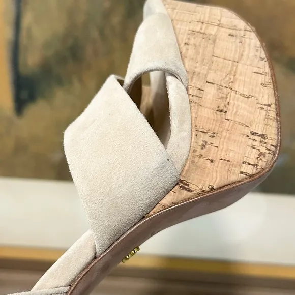 🌹VERONICA BEARD🌹Lucille Cork Suede Platform Sandal Size: 9M