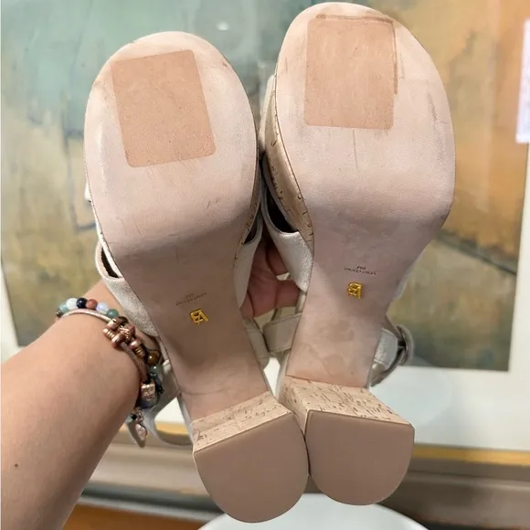 🌹VERONICA BEARD🌹Lucille Cork Suede Platform Sandal Size: 9M