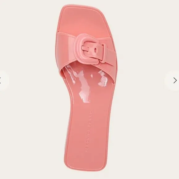 VERONICA BEARD Sandals Davina NEW Jelly Buckle Slides Y2K Retro Vibe Pink Size 8