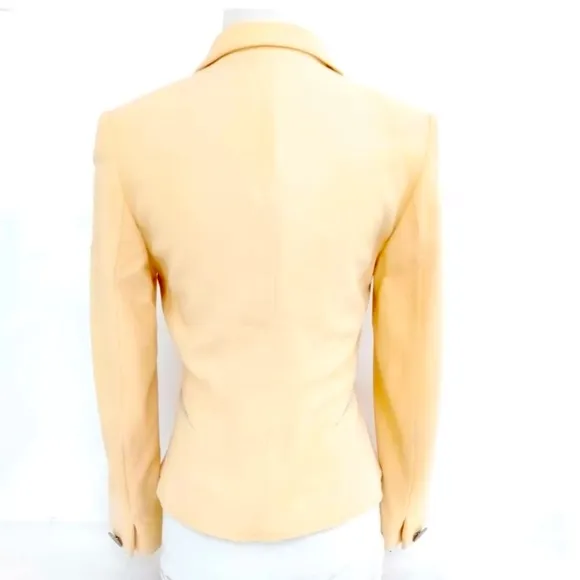 [Versace] Classic Vintage Yellow Blazer Embellished Buttons Women’s Sz 38 / US 2