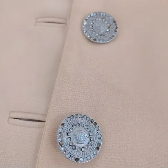 [Versace] Classic Vintage Yellow Blazer Embellished Buttons Women’s Sz 38 / US 2