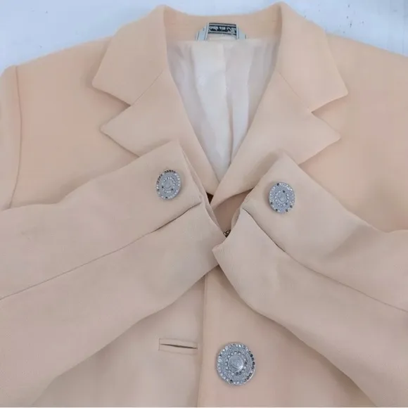[Versace] Classic Vintage Yellow Blazer Embellished Buttons Women’s Sz 38 / US 2